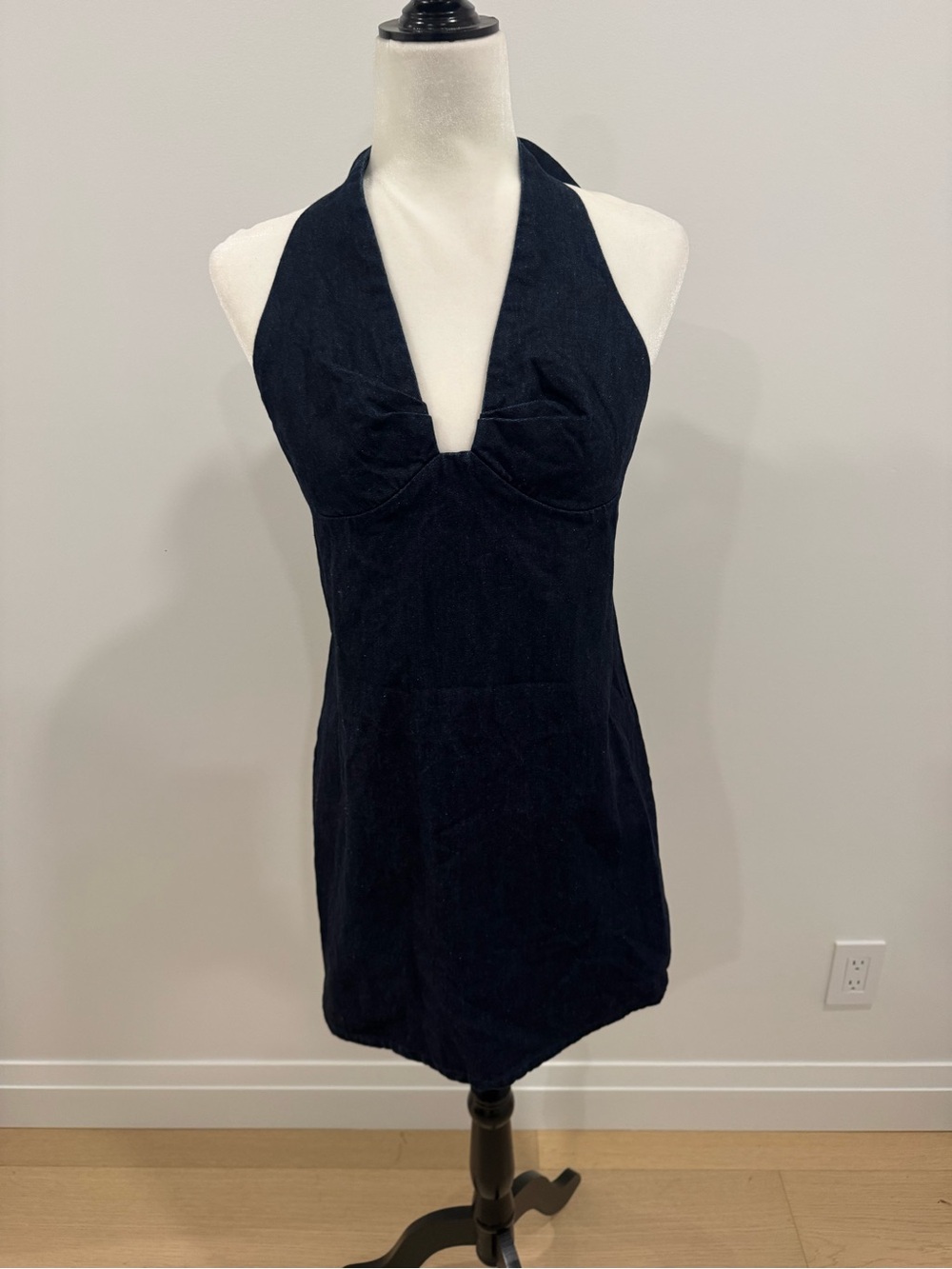 Free People Denim Backless Dress